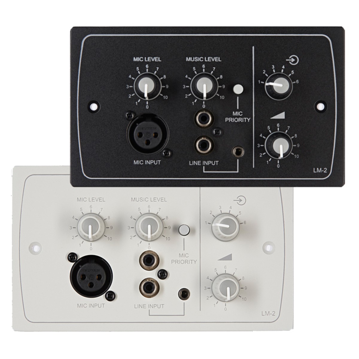 LM-2W & LM-2B Line/Mic/Remote Active Input Plate